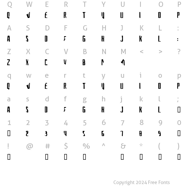 Character Map of A Font For The Computer People Regular