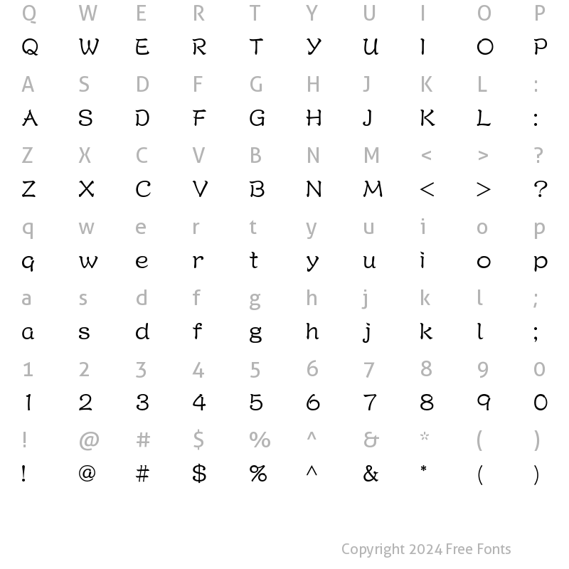 Character Map of A-OTF ????CBSK1 Pro CBSK1