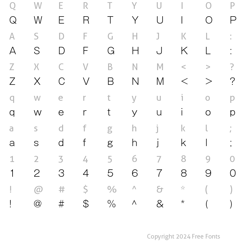 Character Map of A-OTF Gothic MB101 Pr5 L