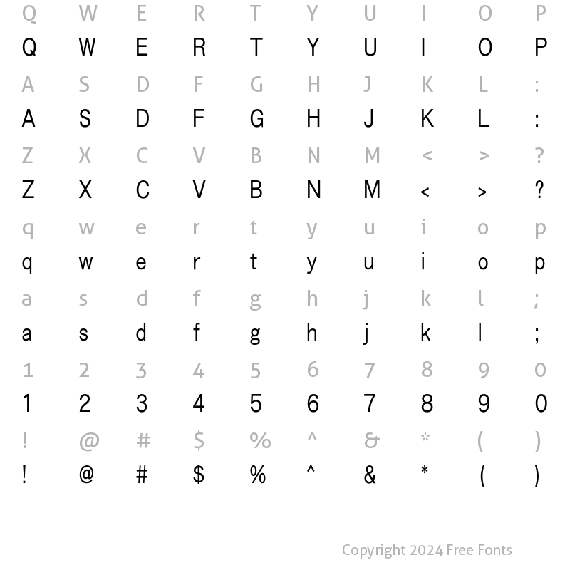 Character Map of A-OTF MainichiNewspapersG Pro L