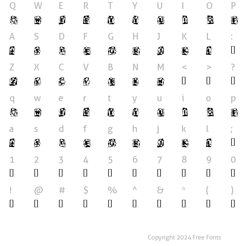 Character Map of A Star is Born Regular