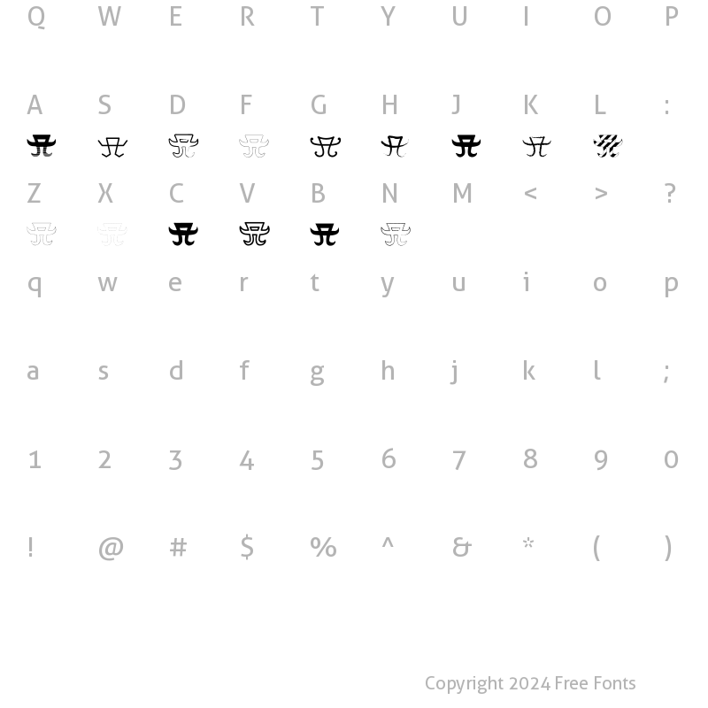 Character Map of A-styles Regular