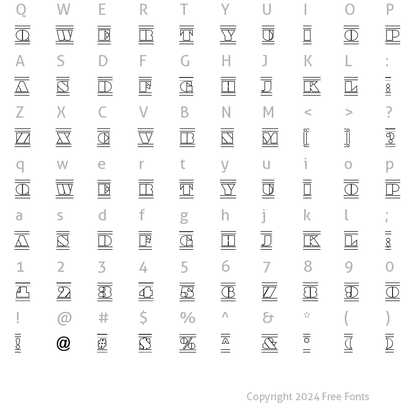 Character Map of a_BraggaTitulOtlDcFr Regular