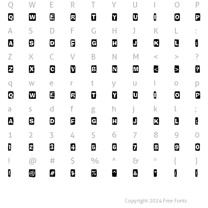 Character Map of a_BrokerCm Regular