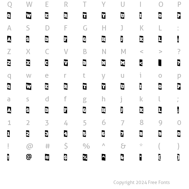 Character Map of a_CampusCmDn Bold