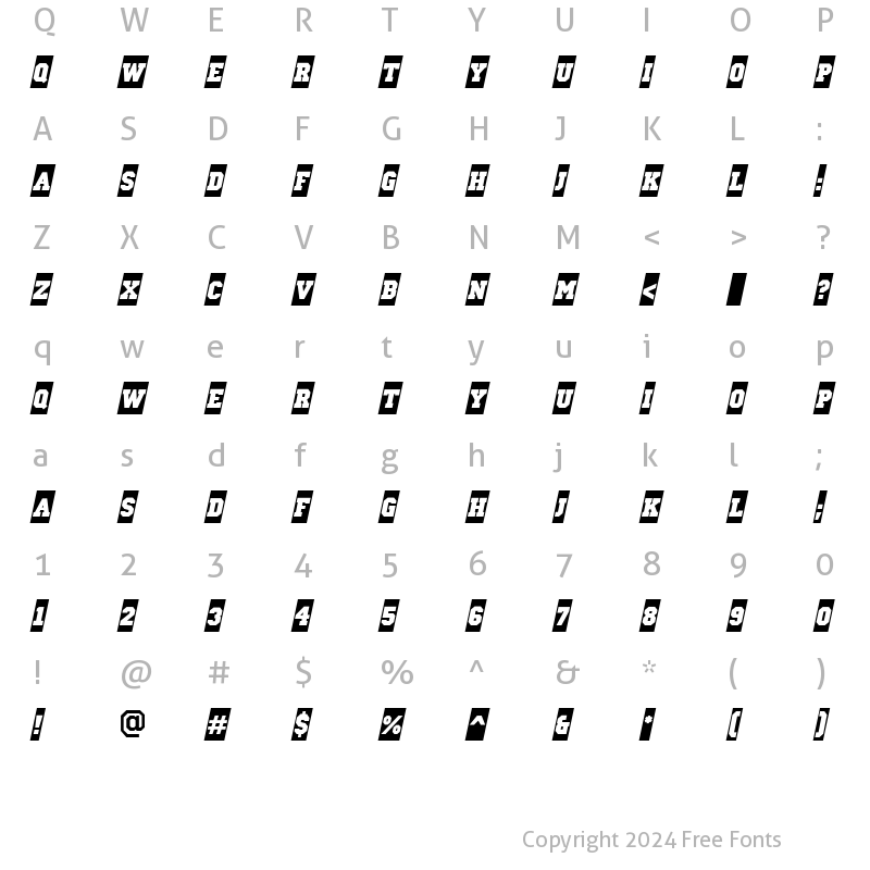 Character Map of a_CampusCmSl Bold