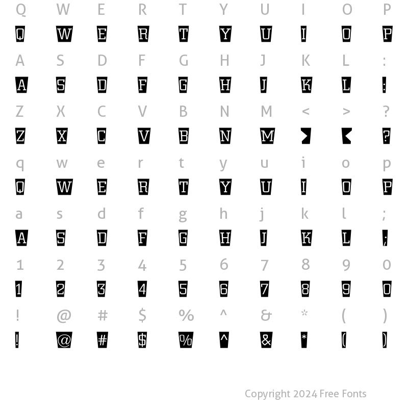 Character Map of a_CityNovaTtlCmSwLt Regular