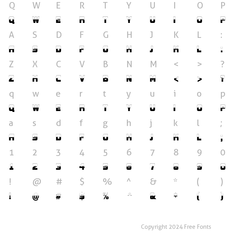 Character Map of a_ConceptoTitulNrB&W Regular