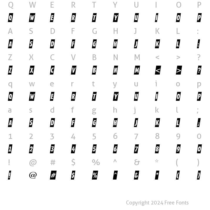 Character Map of a_FrudgerCmObl Regular