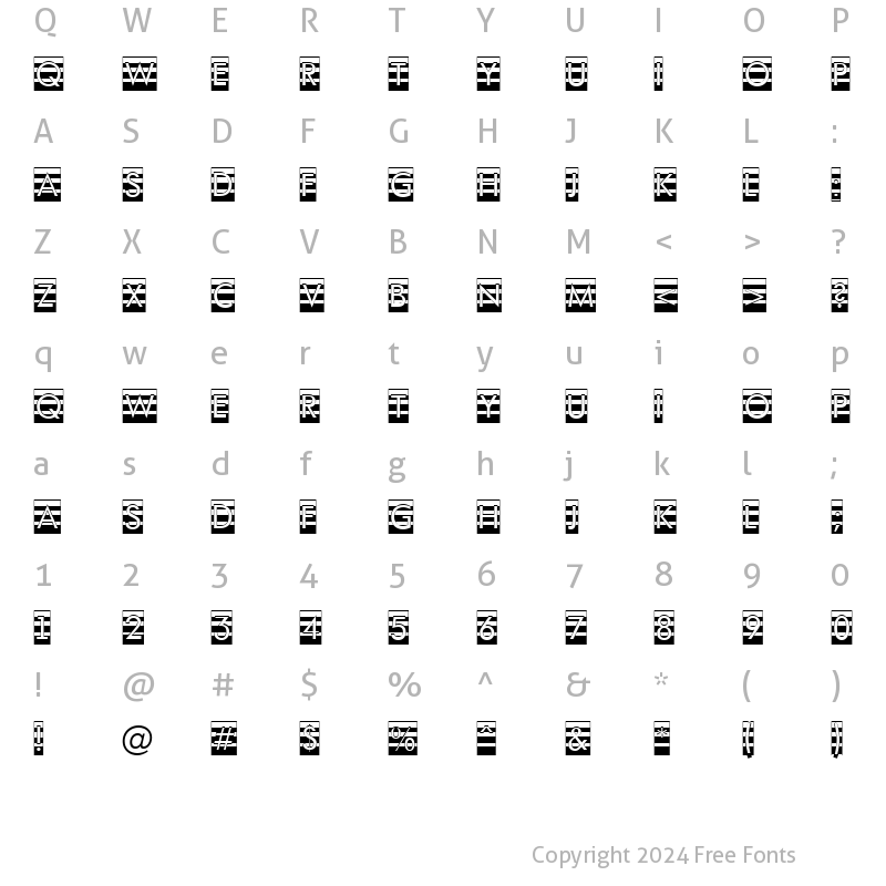 Character Map of a_FuturaOrtoTitulCmGrd Regular