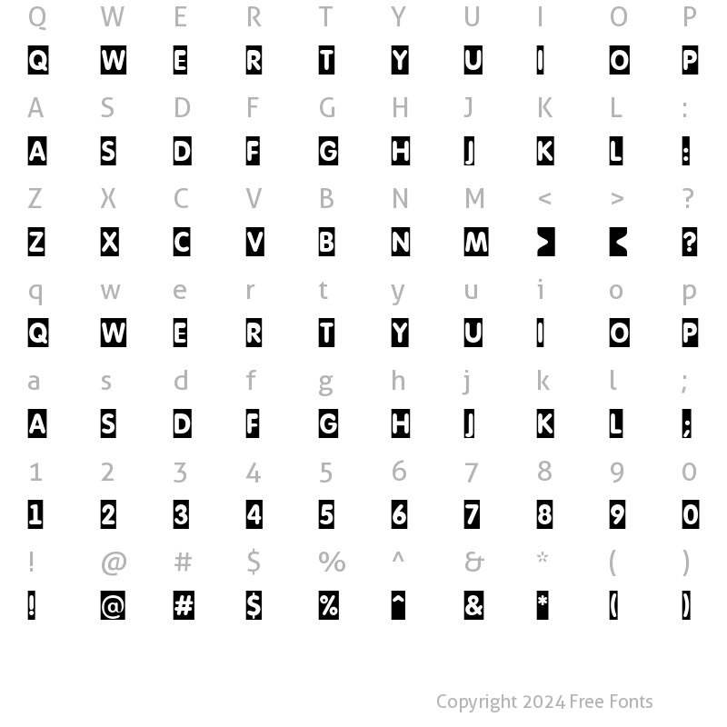 Character Map of a_FuturaRoundTitulCm Demi