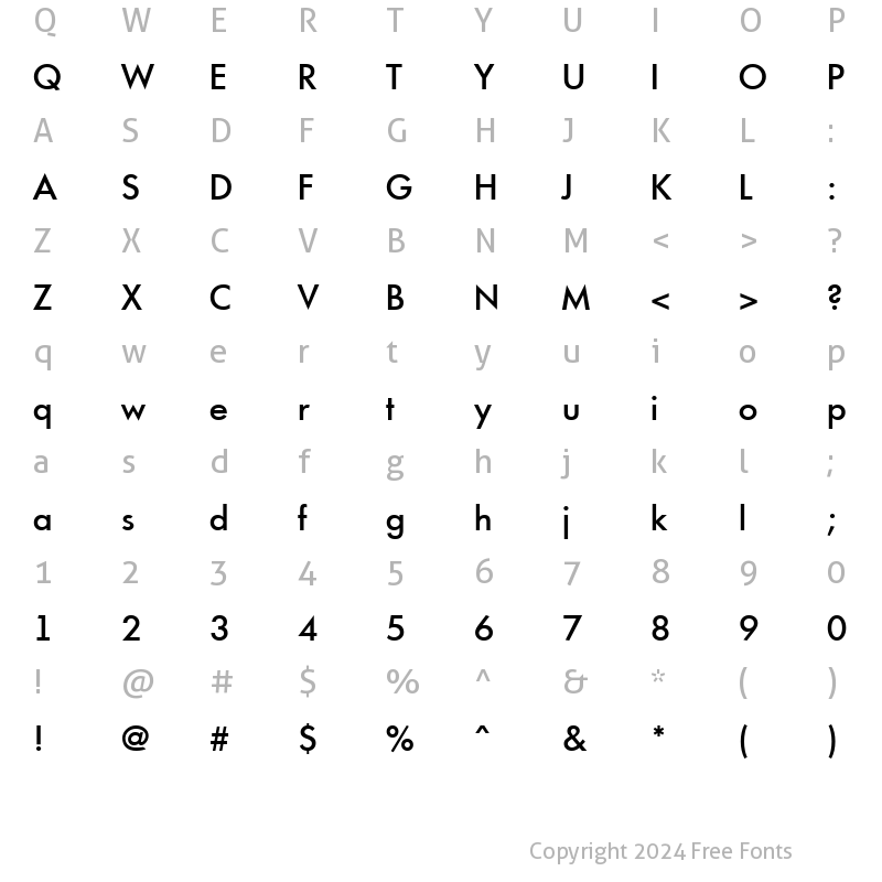 Character Map of a_FuturicaMedium Regular