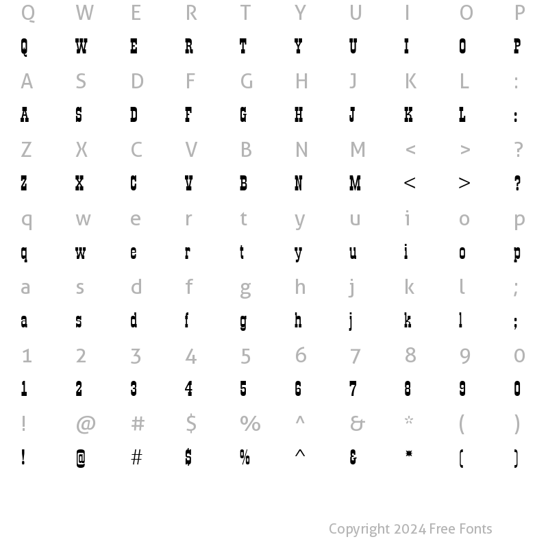 Character Map of a_Gildia Regular