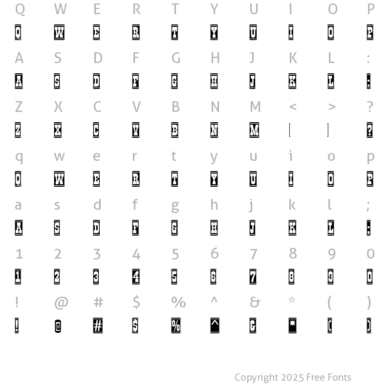 Character Map of a_GildiaDcCm Bold