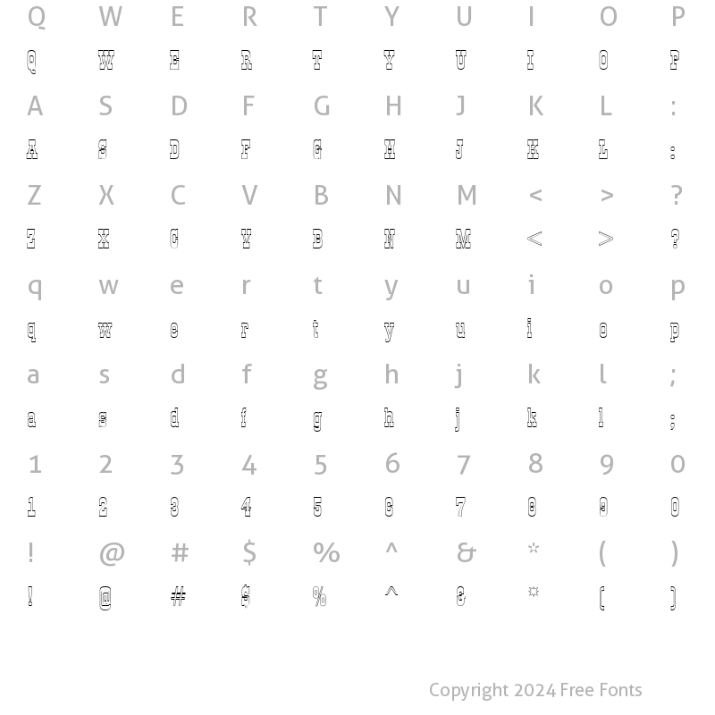 Character Map of a_GildiaOtl Regular