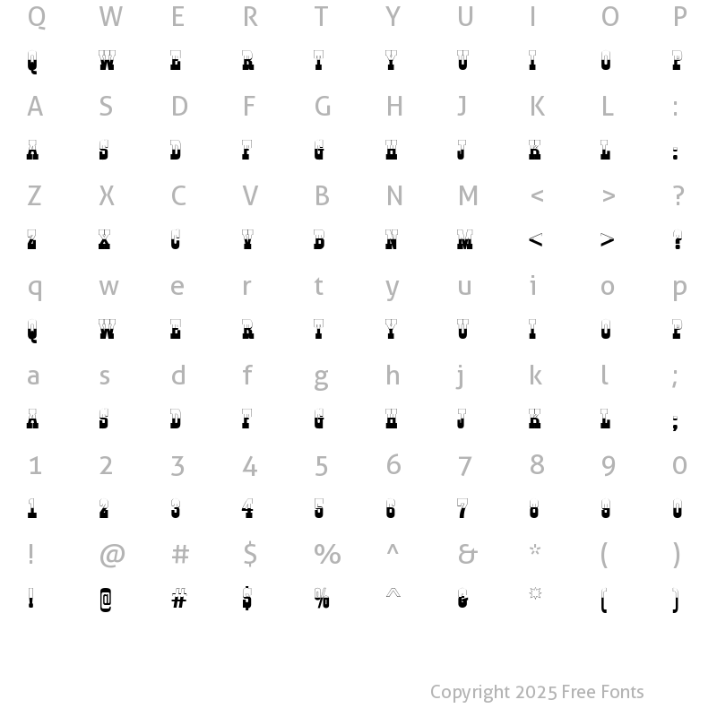 Character Map of a_GildiaTitulB&W Regular