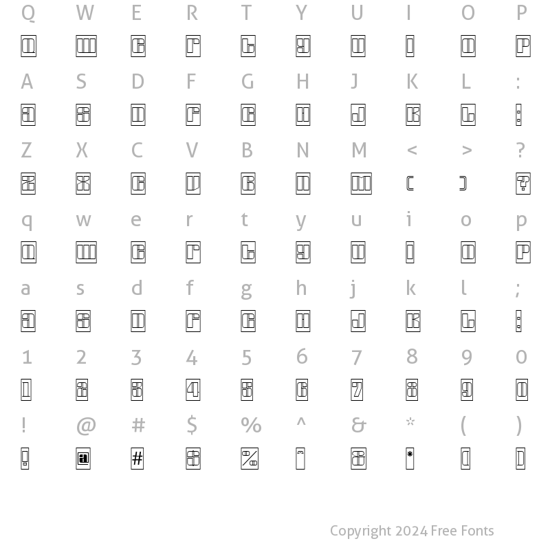 Character Map of a_GlobusCmOtl Regular