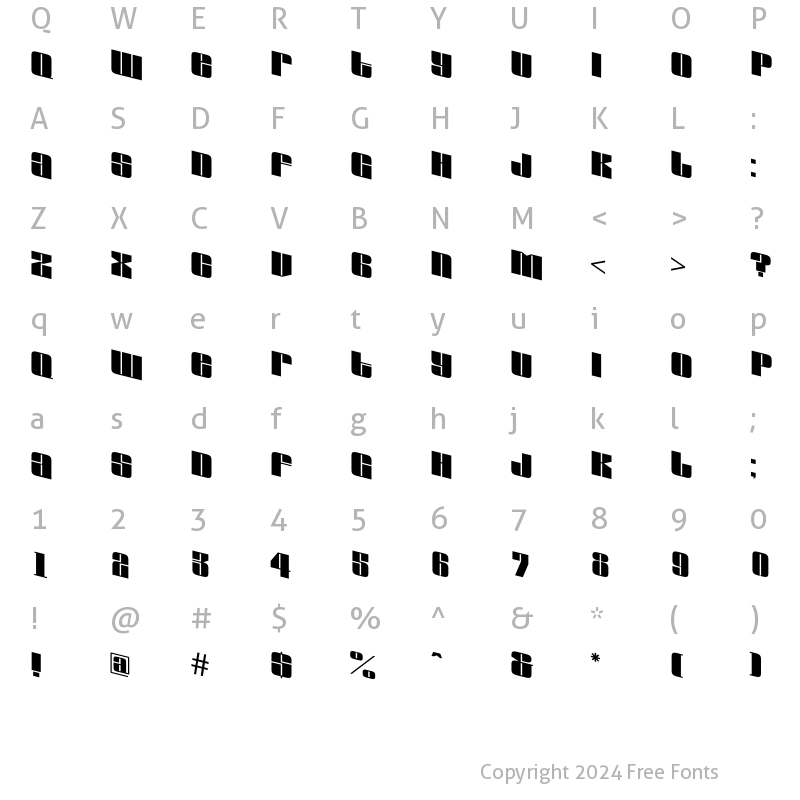 Character Map of a_GlobusSpDn Regular