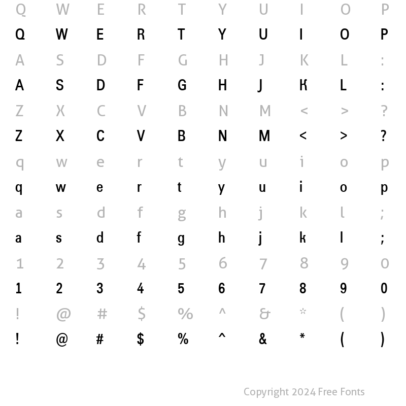 Character Map of a_GroticNr Bold