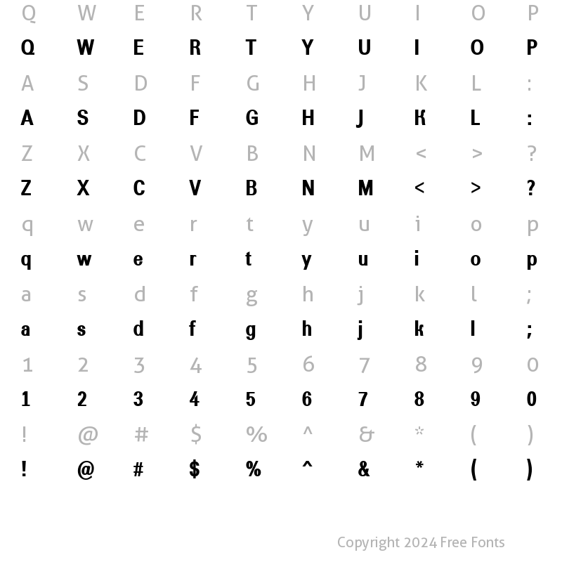 Character Map of a_GroticNrExtraBold Regular