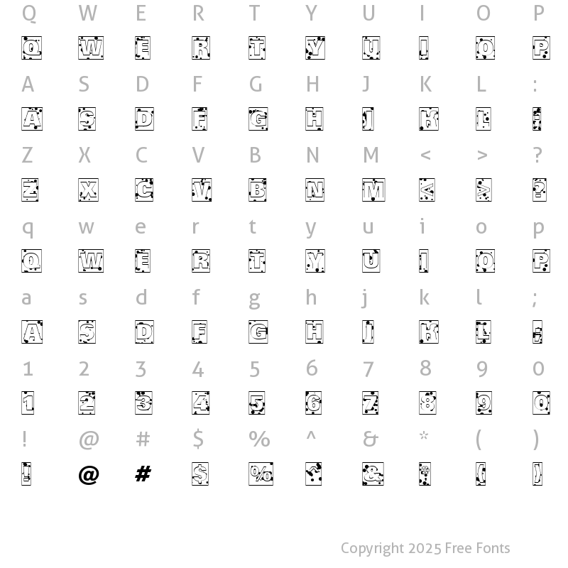 Character Map of a_GroticTitulCmDr Normal