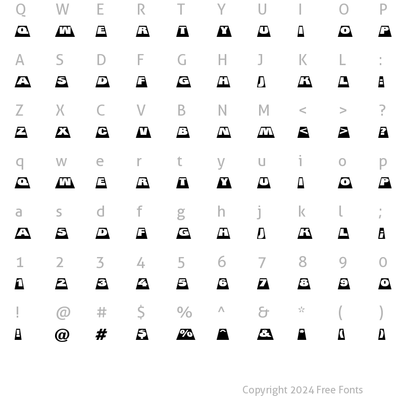 Character Map of a_GroticTitulCmSwHv Regular