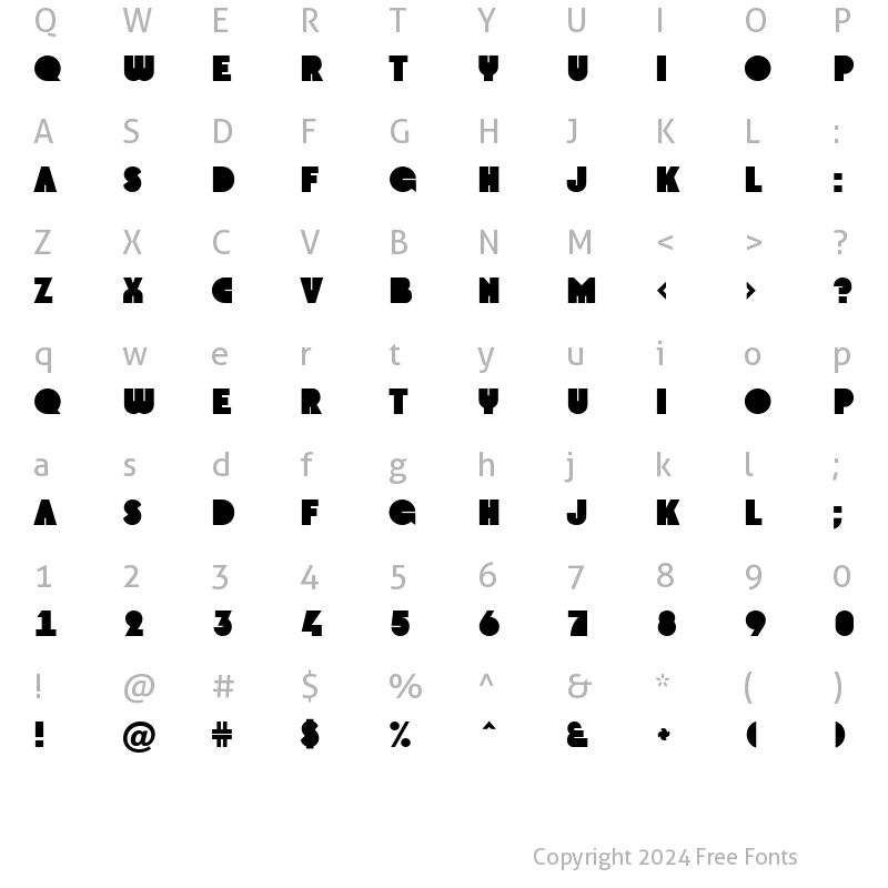 Character Map of a_Groto Normal