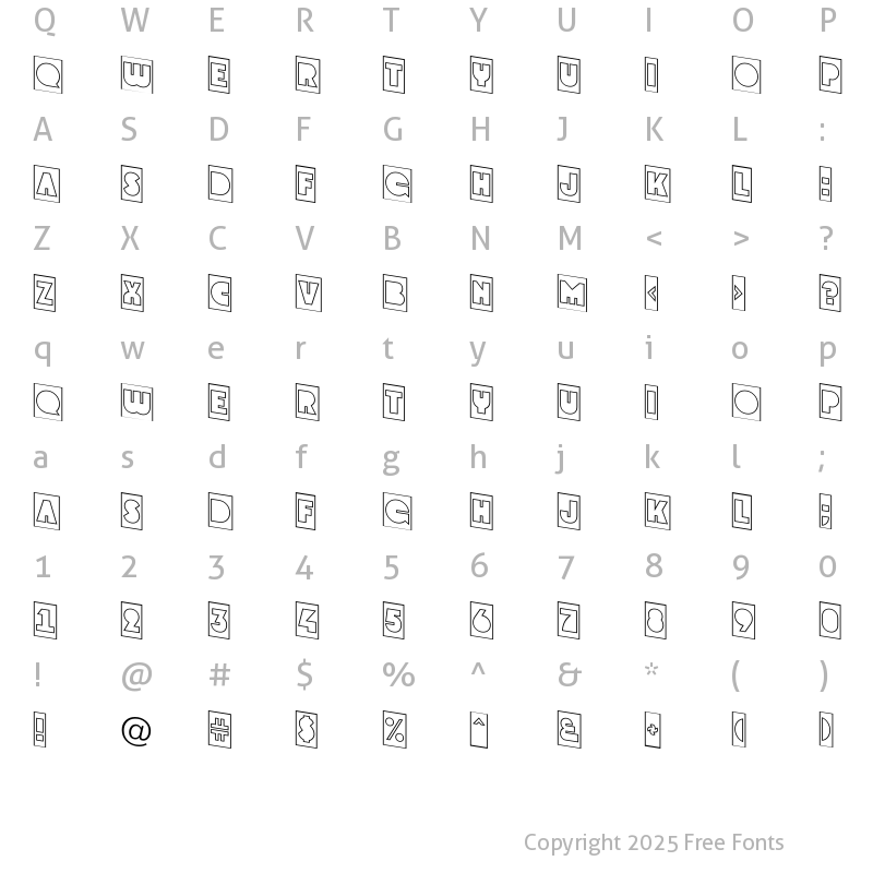 Character Map of a_GrotoCmOtlDn Regular