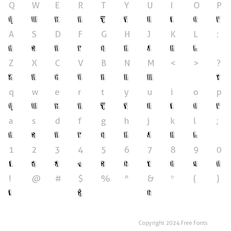 Character Map of a_Harder3dRevObl Regular