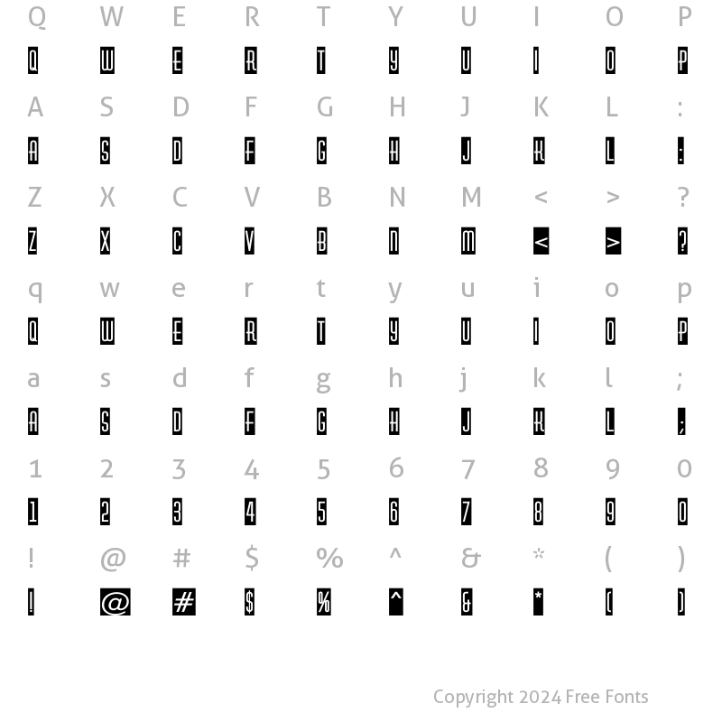 Character Map of a_HuxleyCm Regular