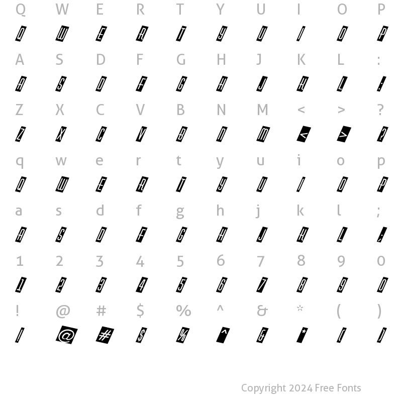 Character Map of a_HuxleyCmDino Bold