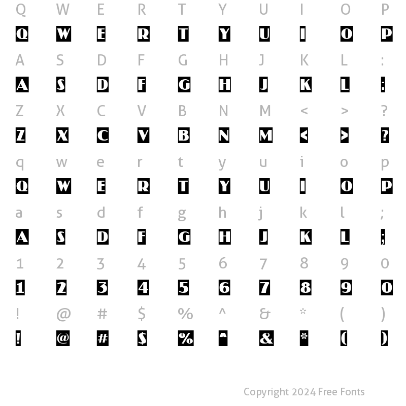 Character Map of a_JasperCm Demi