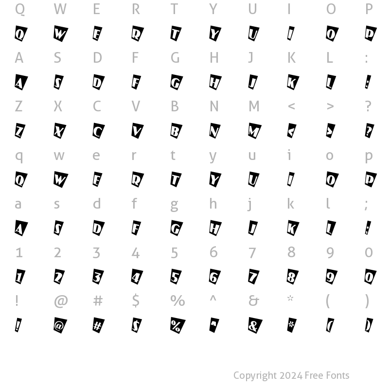 Character Map of a_JasperCmTw Regular