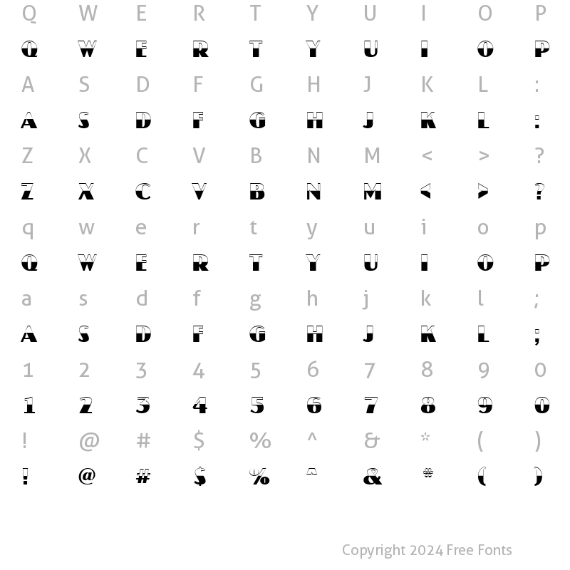 Character Map of a_JasperTitulB&W Regular