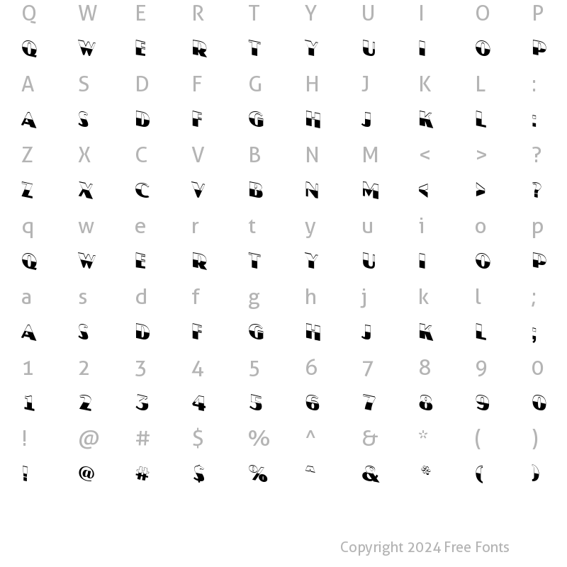 Character Map of a_JasperTtlB&WDn Regular