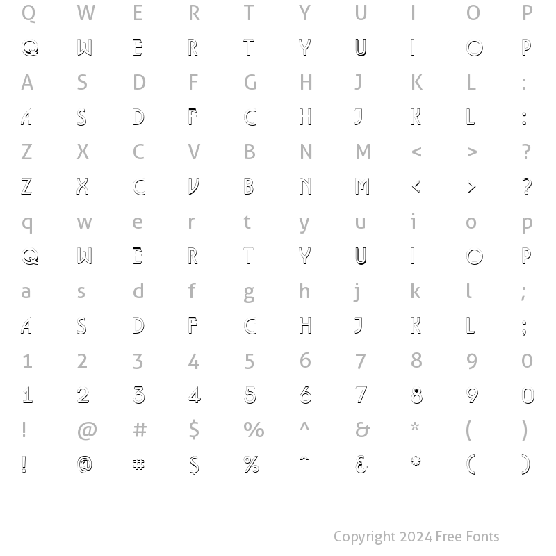 Character Map of a_Lancet3D Regular