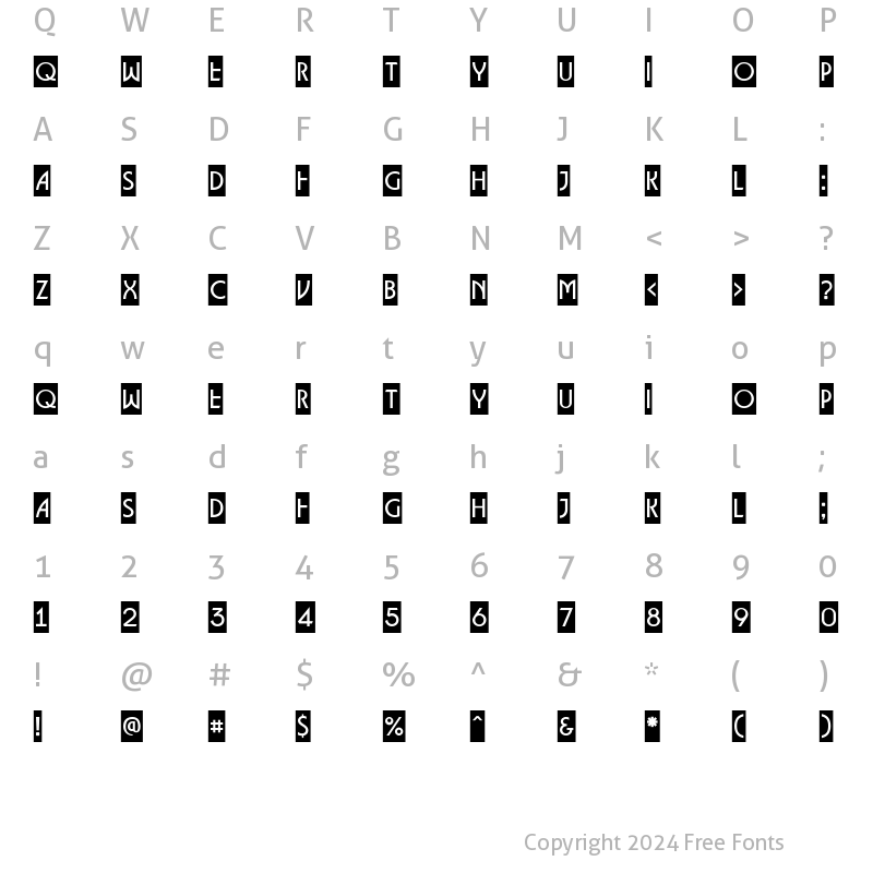 Character Map of a_LancetCm Regular