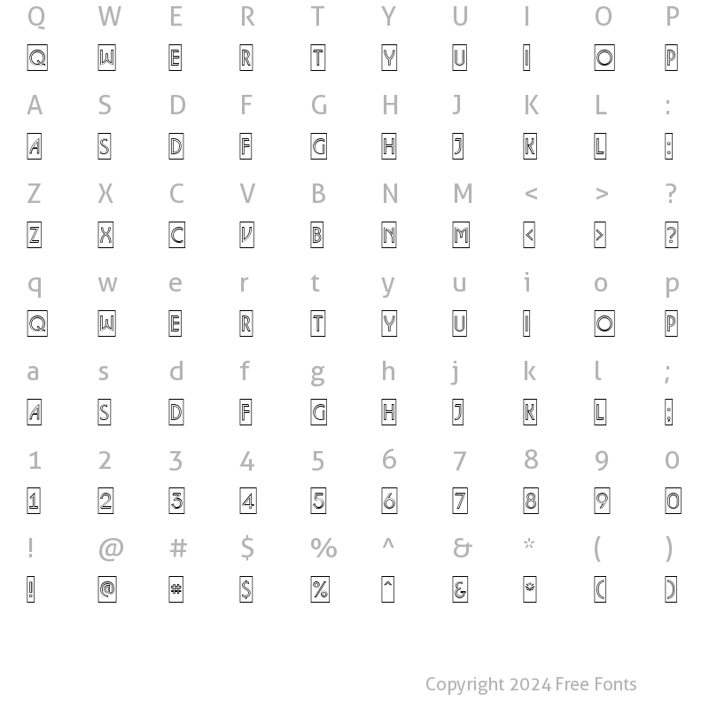 Character Map of a_LancetCmOtl Regular