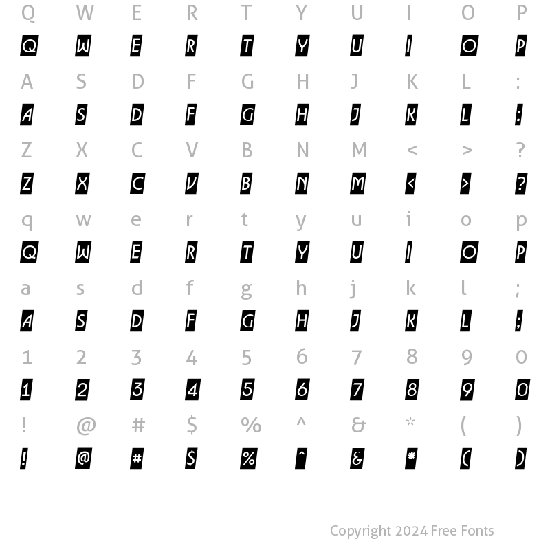 Character Map of a_LancetCmSlt Regular