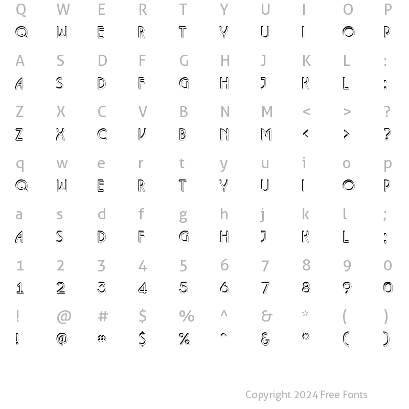 Character Map of a_LancetEShd Regular