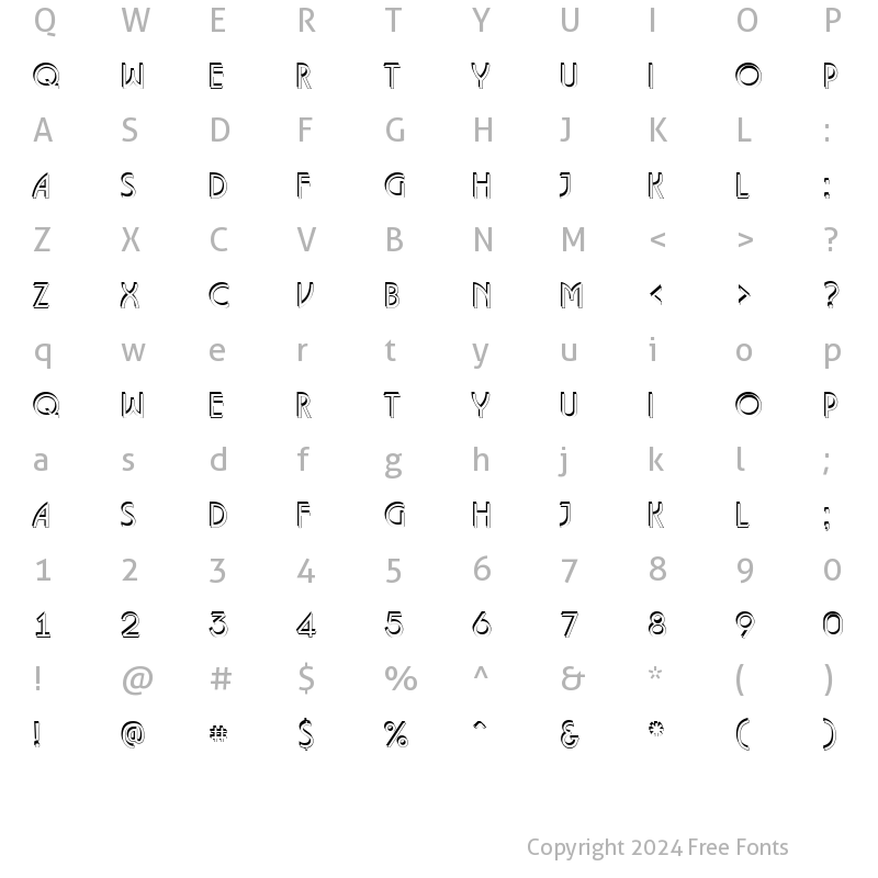 Character Map of a_LancetShd Regular