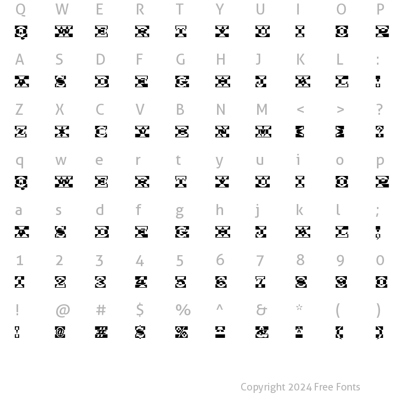 Character Map of a_LatinoTitulPlDc Regular