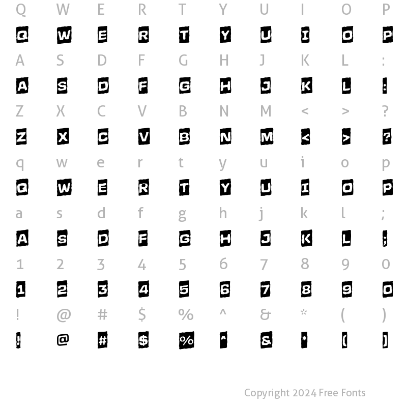 Character Map of a_LineaSansCmBrkUp Bold