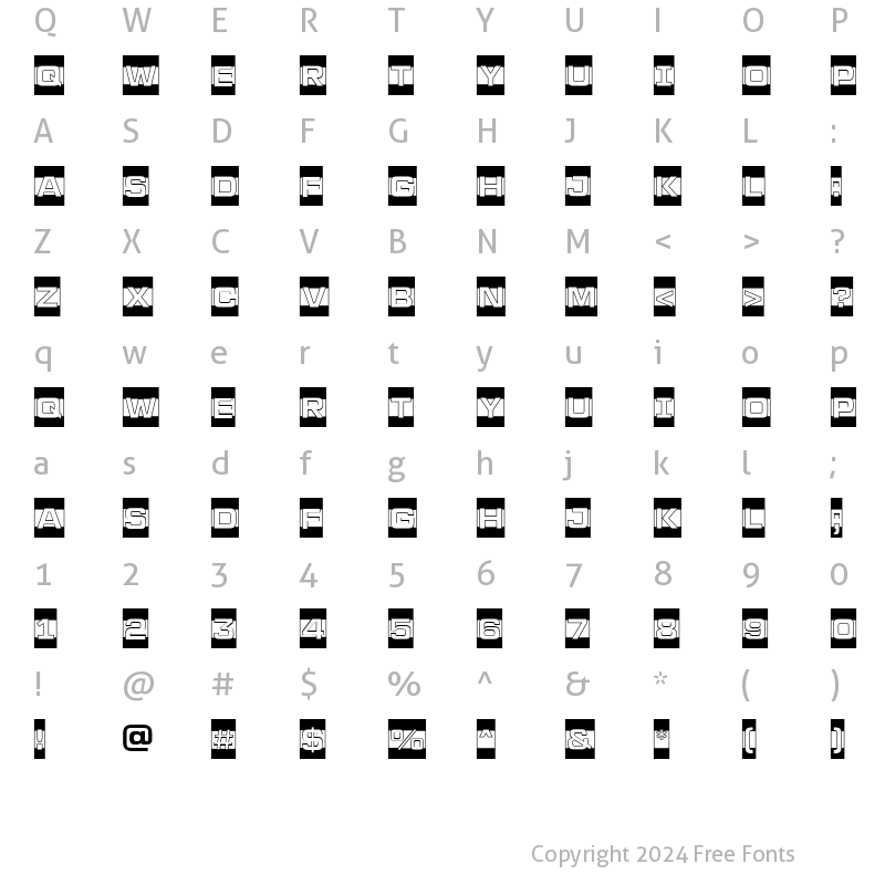 Character Map of a_LineaSansCmB&W Regular