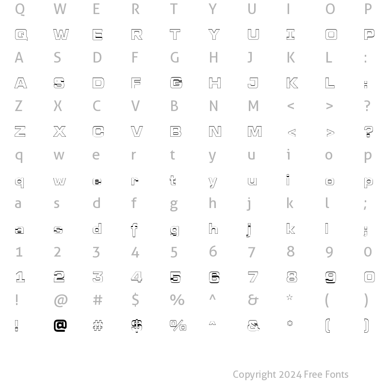 Character Map of a_LineaSansOtl Bold