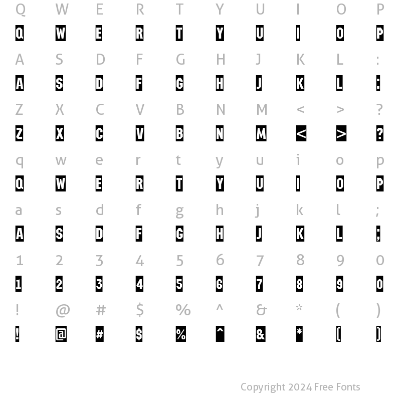 Character Map of a_MachinaNovaCm Medium