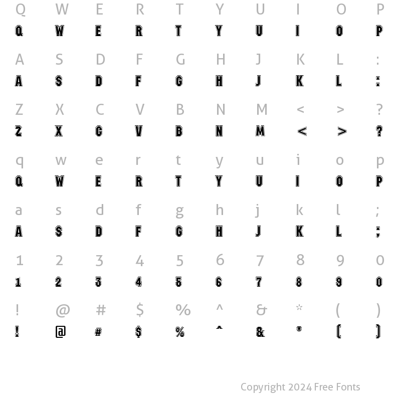 Character Map of a_MachinaNovaGr Normal