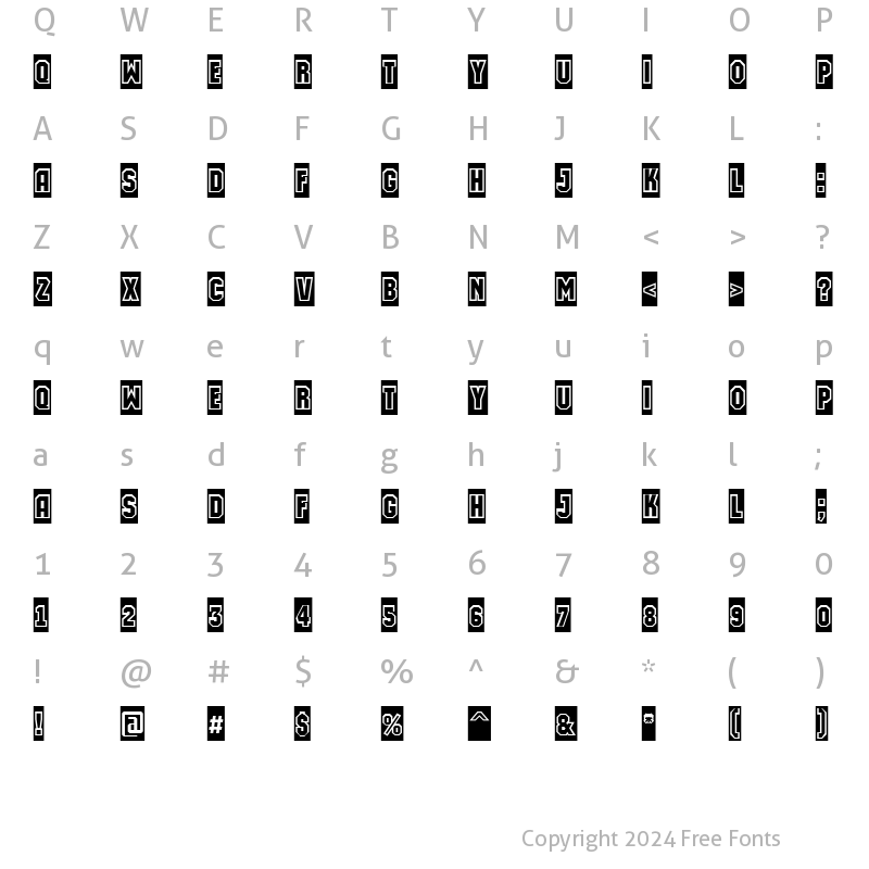 Character Map of a_MachinaOrtoCmGr Regular