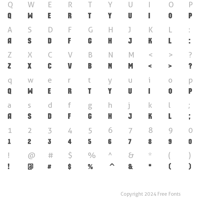 Character Map of a_MachinaOrtoDgGr Medium