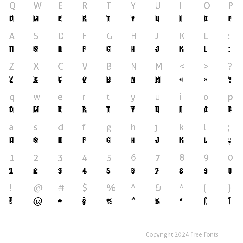 Character Map of a_MachinaOrtoGr Medium